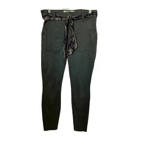 Vintage Antropologie Dark Green Jeans with Sash One Button Closure  26​